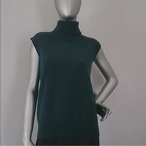 Antonio Melani Ivonne Turtleneck Cashmere Sleeveless Knit Sweater Top Size XL